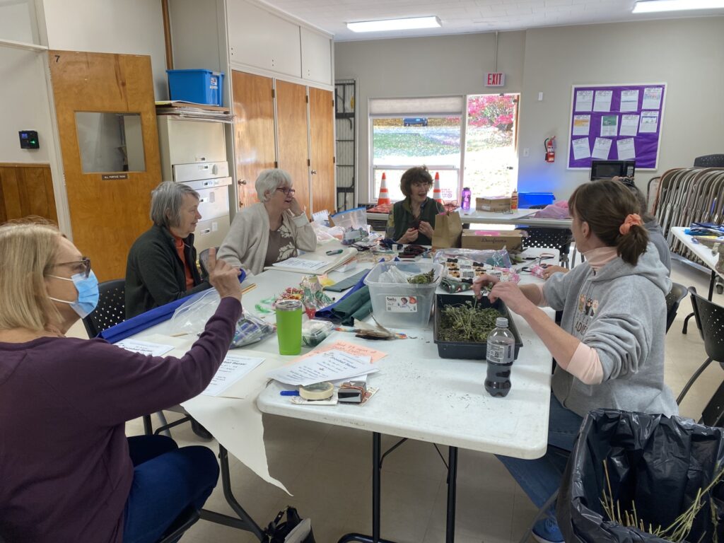 group of people crafting