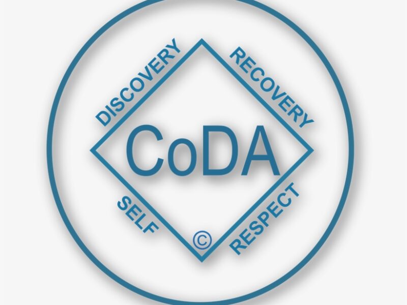 logo with words discovery, recovery, self respect around the letters CoDA