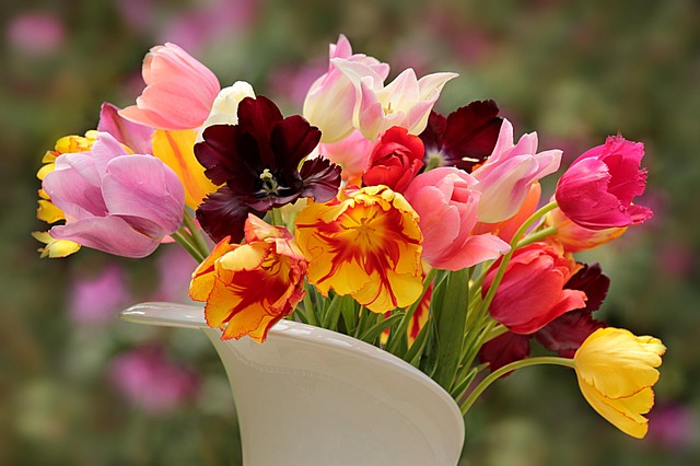 bouquet of beautiful multi colored flowers